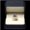 Image 3 : 14K YELLOW GOLD 7.60CT TANZANITE 1.80CT DIAMOND RING