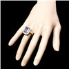 Image 4 : 14K YELLOW GOLD 7.60CT TANZANITE 1.80CT DIAMOND RING