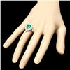 Image 4 : 14K WHITE GOLD 2.70CT EMERALD 1.50CT DIAMOND RING