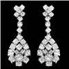 Image 1 : 14K WHITE GOLD 2.85CT DIAMOND EARRINGS