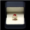 Image 3 : 14K YELLOW GOLD 6.00CT RUBY 1.10CT DIAMOND RING