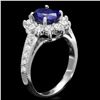 Image 2 : 14K WHITE GOLD 2.00CT SAPPHIRE 1.00CT DIAMOND RING