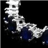 Image 2 : 14K WHITE GOLD 16.30CT SAPPHIRE 1.10CT DIAMOND BRACELET