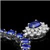 Image 2 : 14K WHITE GOLD 50CT SAPPHIRE 2.00CT DIAMOND NECKLACE