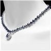 Image 4 : 14K WHITE GOLD 50CT SAPPHIRE 2.00CT DIAMOND NECKLACE