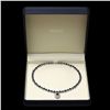 Image 6 : 14K WHITE GOLD 50CT SAPPHIRE 2.00CT DIAMOND NECKLACE