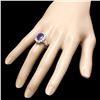 Image 4 : 14K WHITE GOLD 3.50CT TANZANITE 1.20CT DIAMOND RING