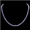 Image 1 : 14K W GOLD 23.50CT TANZANITE 1.25CT DIAMOND NECKLACE