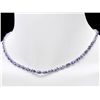 Image 5 : 14K W GOLD 23.50CT TANZANITE 1.25CT DIAMOND NECKLACE