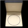 Image 7 : 14K W GOLD 23.50CT TANZANITE 1.25CT DIAMOND NECKLACE