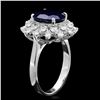 Image 2 : 14K WHITE GOLD 4.00CT SAPPHIRE 0.70CT DIAMOND RING