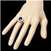 Image 4 : 14K WHITE GOLD 4.00CT SAPPHIRE 0.70CT DIAMOND RING