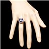 Image 4 : 14K WHITE GOLD 5.50CT TANZANITE 0.80CT DIAMOND RING