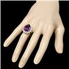 Image 3 : 14K WHITE GOLD 8.50CT AMETHYST 0.90CT DIAMOND RING