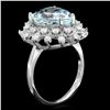 Image 2 : 14K WHITE GOLD 5.00CT AQUAMARINE 0.80CT DIAMOND RING