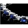 Image 2 : 14K WHITE GOLD 12.00CT SAPPHIRE 0.55CT DIAMOND BRACELET