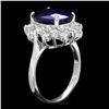 Image 2 : 14K WHITE GOLD 5.52CT SAPPHIRE 0.90CT DIAMOND RING