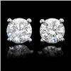 Image 1 : 14K WHITE GOLD 1.50CT DIAMOND EARRINGS