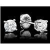 Image 2 : 14K WHITE GOLD 1.50CT DIAMOND EARRINGS