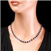Image 4 : 14K WHITE GOLD 40CT SAPPHIRE 2.00CT DIAMOND NECKLACE