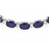 Image 6 : 14K WHITE GOLD 40CT SAPPHIRE 2.00CT DIAMOND NECKLACE