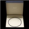 Image 7 : 14K WHITE GOLD 40CT SAPPHIRE 2.00CT DIAMOND NECKLACE
