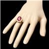 Image 4 : 14K YELLOW GOLD 7.50CT RUBY 1.00CT DIAMOND RING