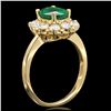 Image 2 : 14K YELLOW GOLD 1.55CT EMERALD 0.90CT DIAMOND RING