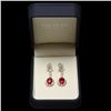 Image 4 : 14K YELLOW GOLD 6.00CT RUBY 3.0CT DIAMOND EARRINGS