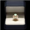 Image 5 : 14K YELLOW GOLD 2.50CT OPAL 1.60CT DIAMOND RING