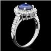 Image 2 : 14K WHITE GOLD 1.50CT SAPPHIRE 0.90CT DIAMOND RING