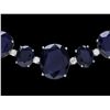 Image 2 : 14K W GOLD 164CT SAPPHIRE 1.85CT DIAMOND NECKLACE