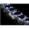 Image 3 : 14K W GOLD 164CT SAPPHIRE 1.85CT DIAMOND NECKLACE