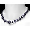 Image 5 : 14K W GOLD 164CT SAPPHIRE 1.85CT DIAMOND NECKLACE
