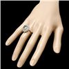 Image 3 : 14K WHITE GOLD 3.00CT AQUAMARINE 0.75CT DIAMOND RING