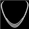 Image 1 : 18K WHITE GOLD 23CT DIAMOND NECKLACE