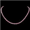 Image 1 : 14K WHITE GOLD 26CT SAPPHIRE 1.00CT DIAMOND NECKLACE