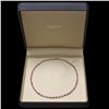 Image 6 : 14K WHITE GOLD 26CT SAPPHIRE 1.00CT DIAMOND NECKLACE