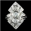 Image 1 : 14K WHITE GOLD 1.70CT DIAMOND RING