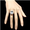 Image 4 : 14K WHITE GOLD 7.00CT AQUAMARINE 0.70CT DIAMOND RING