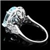 Image 5 : 14K WHITE GOLD 7.00CT AQUAMARINE 0.70CT DIAMOND RING