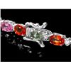 Image 2 : 14K WHITE GOLD 14CT SAPPHIRE 0.75CT DIAMOND BRACELET