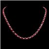 Image 1 : 14K YELLOW GOLD 46.00CT RUBY 1.60CT DIAMOND NECKLACE