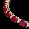 Image 2 : 14K YELLOW GOLD 46.00CT RUBY 1.60CT DIAMOND NECKLACE