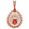 Image 2 : 14K ROSE GOLD 5.15CT SAPPHIRE 1.00CT DIAMOND PENDANT