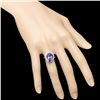 Image 3 : 18K WHITE GOLD 6.00CT TANZANITE 0.80CT DIAMOND RING