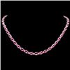 Image 1 : 14K WHITE GOLD 36CT SAPPHIRE 1.70CT DIAMOND NECKLACE