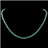 Image 1 : 14K YELLOW GOLD 18.00CT EMERALD 1.00CT DIAMOND NECKLACE