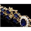 Image 3 : 14K GOLD 22CT SAPPHIRE 1.50CT DIAMOND BRACELET