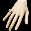 Image 3 : 14K YELLOW GOLD 1.50CT EMERALD 1.35CT DIAMOND RING